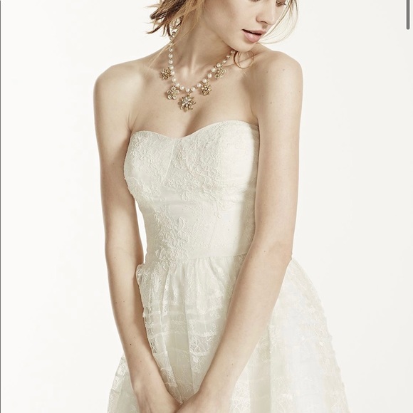 Beautiful Tea Length Melissa Sweet Wedding Dress - Picture 5 of 11